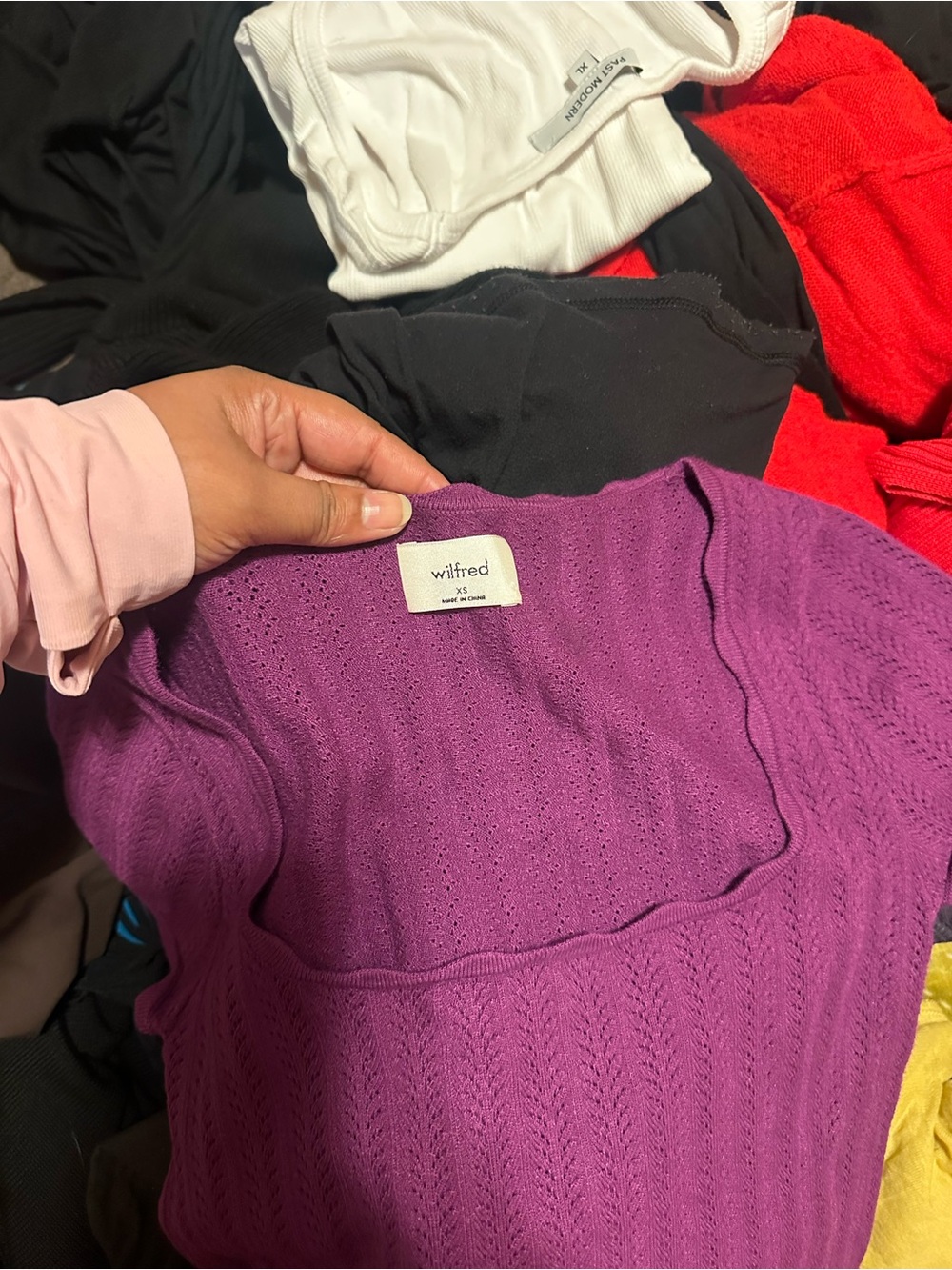 Wilfred Violet Knit Square-Neck Tank - Picture 2 of 3
